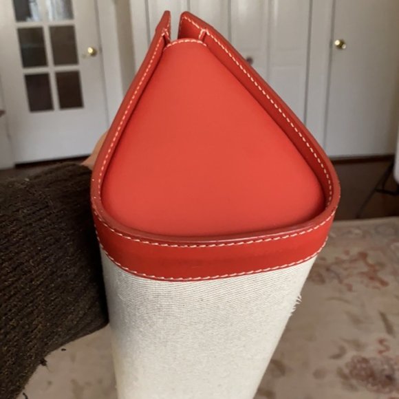 Loro Piana leather trim canvas baguette bag - Picture 9 of 16